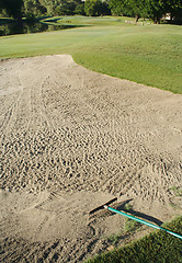 Image showing Abstract of Golf Course Bunker
