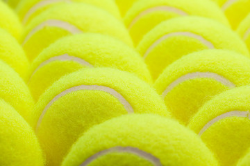 Image showing Group of Tennis Balls