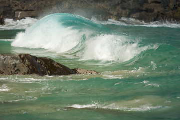 Image showing Crashing Wave on the Na Pali Coast