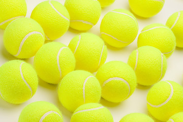 Image showing Group of Tennis Balls