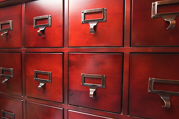 Image showing Lustrous Wooden Cabinet
