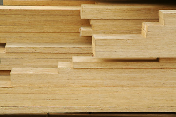 Image showing Stack of Construction Wood