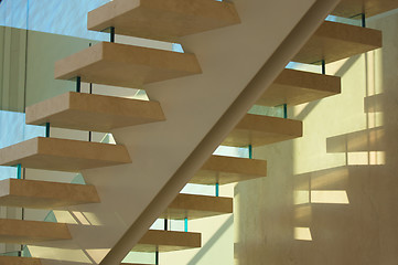 Image showing Majestic Marble Stairs and Glass