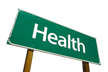 Image showing Health Road Sign with Clipping Path