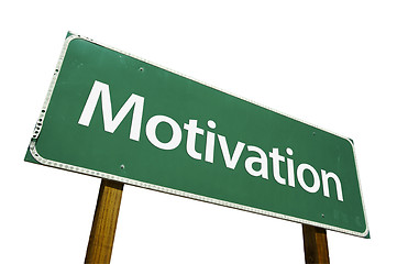 Image showing Motivation Road Sign with Clipping Path