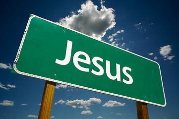 Image showing Jesus Road Sign