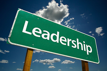 Image showing Leadership Road Sign