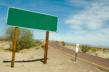 Image showing Blank Road Sign