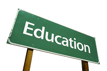 Image showing Education Road Sign with Clipping Path