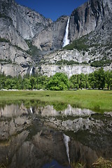 Image showing Yosemite Falls Reflection