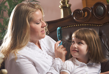 Image showing Young Mother and Daughter