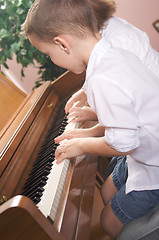 Image showing Children Playing the Piano