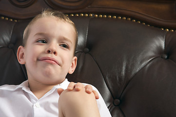 Image showing Adorable Young Boy Smiles