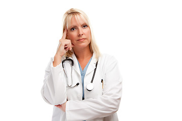 Image showing Serious Female Blonde Doctor