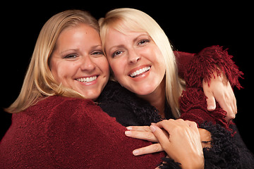 Image showing Two Beautiful Smiling Sisters Portrait