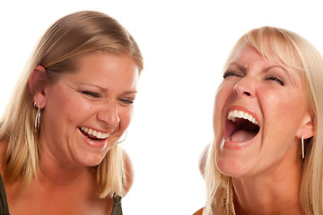 Image showing Two Beautiful Sisters Laughing