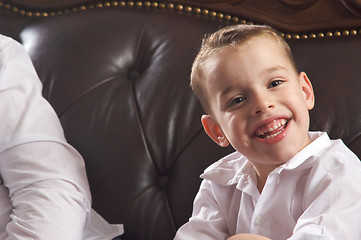 Image showing Adorable Young Boy Smiles