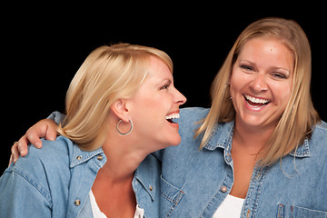 Image showing Two Beautiful Sisters Laughing
