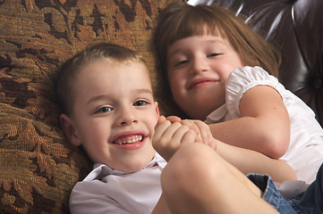 Image showing Brother and Sister Having Fun