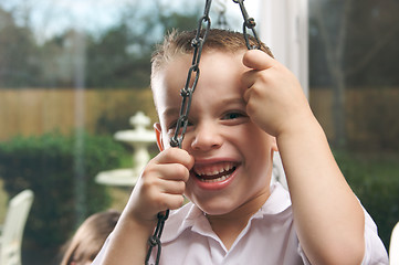 Image showing Adorable Young Boy Smiles