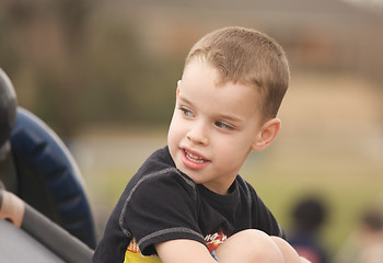 Image showing Adorable Child Playing at the Playground