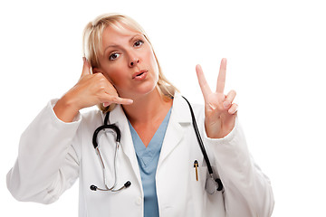 Image showing Friendly Female Blonde Doctor