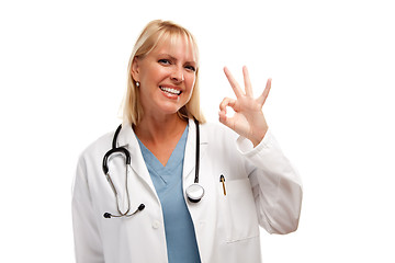 Image showing Friendly Female Blonde Doctor