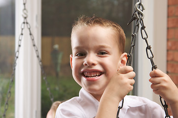 Image showing Adorable Young Boy Smiles