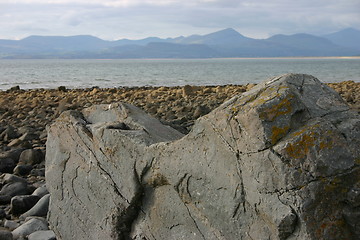 Image showing beach view stone