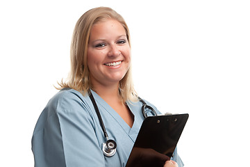 Image showing Friendly Female Blonde Doctor