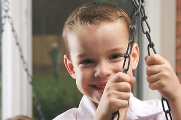 Image showing Adorable Young Boy Smiles