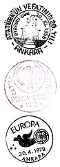 Image showing three special postmarks trom turkey