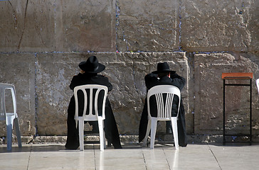 Image showing Jews praying at the Western Wall 