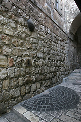 Image showing The 8th Station of Christ on the Via Delorosa 