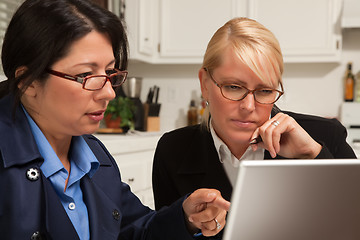 Image showing Businesswomen Working on the Laptop