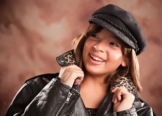 Image showing Pretty Hispanic Girl Studio Portrait