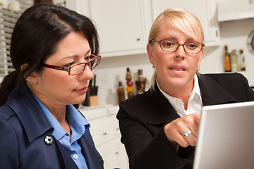 Image showing Businesswomen Working on the Laptop