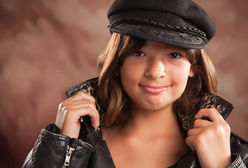 Image showing Pretty Hispanic Girl Studio Portrait