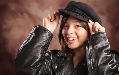 Image showing Pretty Hispanic Girl Studio Portrait