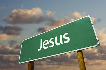 Image showing Jesus Green Road Sign