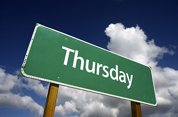 Image showing Thursday Green Road Sign