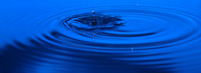 Image showing waterdrop in blue tone