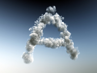Image showing cloudy letter A