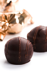 Image showing chocolate candies closeup