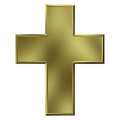 Image showing 3D Golden Cross