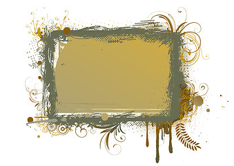 Image showing grunge stained frame