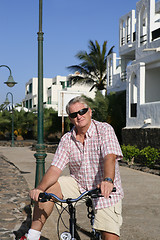 Image showing Senior Man On Cycle Ride