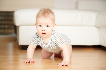 Image showing baby on a floor