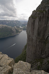 Image showing rock above fiord