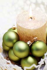 Image showing Christmas candle